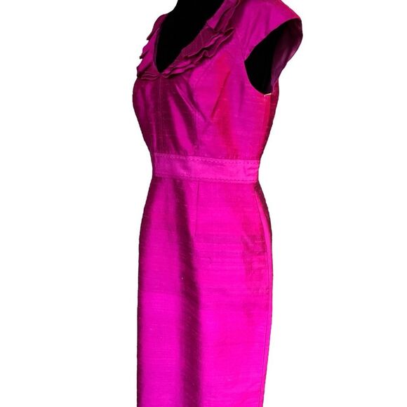 KAY UNGER NEW YORK 100% SILK Mod Mini Dress Size 6 - Picture 3 of 9